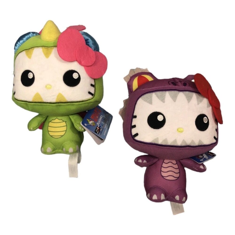 HELLO KITTY Plushie Set of 2 - Gamestop Exlcusive Collectible Plush 8 Inches NEW
